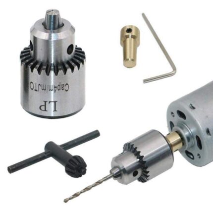 Drill Chuck Set for 775 DC Motor (0.3-4mm) with 5mm Shaft Coupler – DIY Drill Press Kit