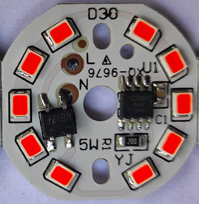 5 Watt DOB Red LED Bulb Raw Material 5 Watt DOB Red LED Bulb Raw Material