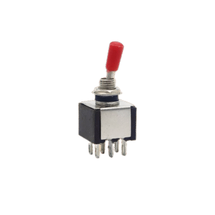 MTS201 6A 125V 6 pin DPDT metal body mini toggle switch