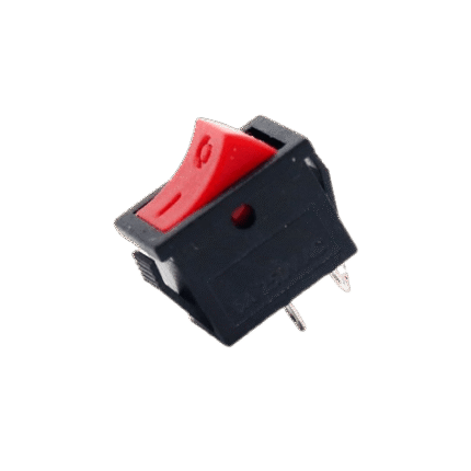 KCD 002 6A 250V AC 2 pin SPST red color mini plastic rocker switch