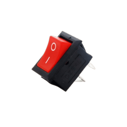 KCD1 B101 6A 250V AC red color 2 pin SPST small plastic rocker swit