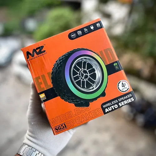 MZ 8668 Tyre 5 Watt Portable Bluetooth Speaker With RGB Light MZ 8668 Tyre 5 Watt Portable Bluetooth Speaker With RGB Light