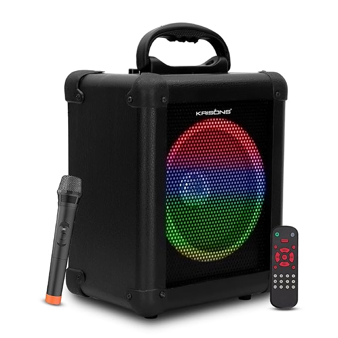 50W Qube Karaoke Wireless Mic Bluetooth Party Speaker 50W Qube Karaoke Wireless Mic Bluetooth Party Speaker
