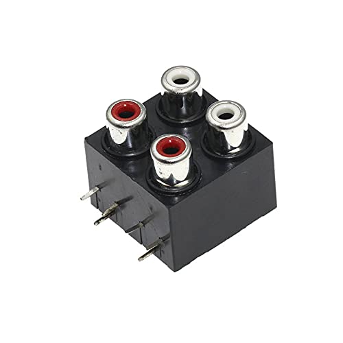 AV Concentric Outlet 4 RCA Female Jack 6 Pin Connector Socket Panel Mount 2pcs AV Concentric Outlet 4 RCA Female Jack 6 Pin Connector Socket Panel Mount 2pcs