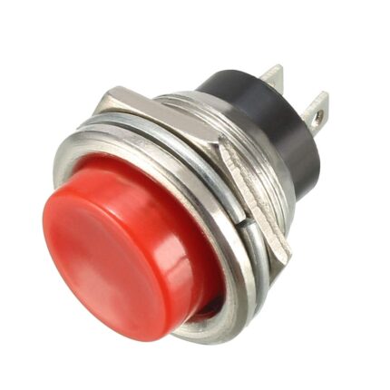 16mm Mounting Hole Red Momentary Push Button Switch SPST