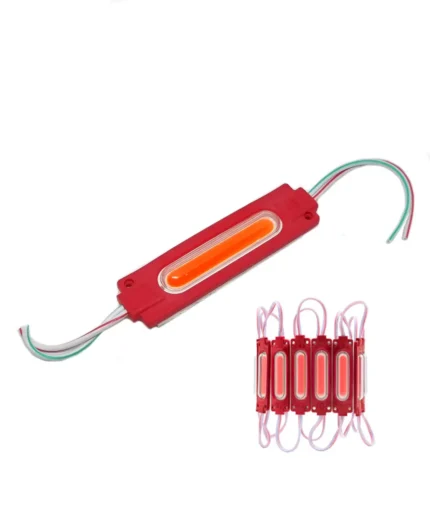 1 Pcs Red DC 12V 2W Small Tube COB High Brightness Waterproof Injection Module With Diffuser