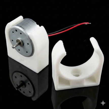 DC Motor Plastic Mount 24.2mm – Bracket Holder for 280 & 370 Size Motors | DIY Robotics