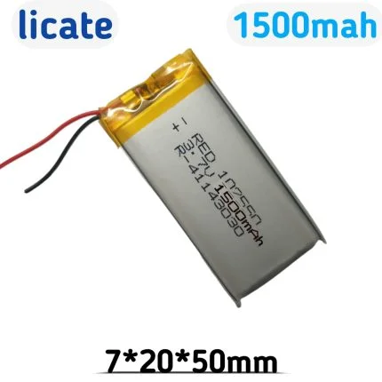 3.7V 1500mmAH Lithium Battery For Drone ( 7*20*50mm )