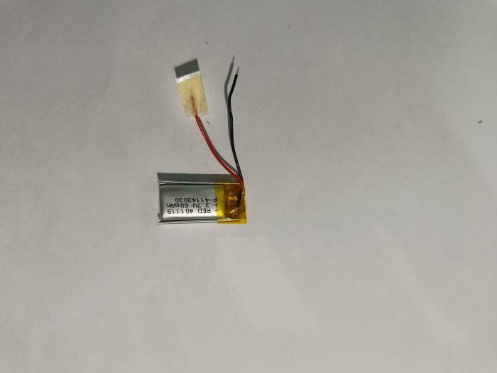 3.7v 60mAH Lithium-Ion Battery For Drone Or Neckband ( 3*10*20mm )