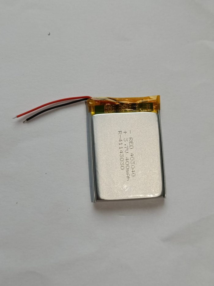 3.7v 400mAH Lithium-Ion Battery For Drone Or Neckband ( 3*30*40mm )