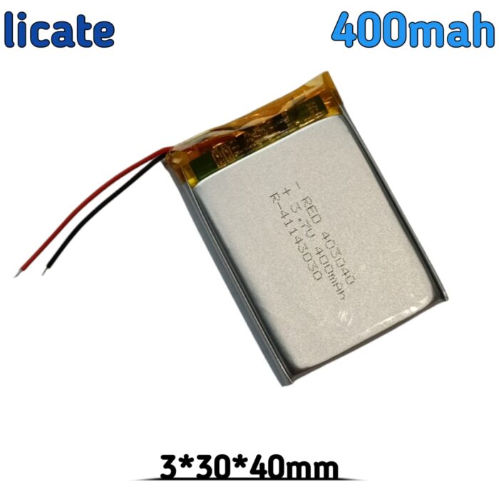 3.7v 400mAH Lithium-Ion Battery For Drone Or Neckband ( 3*30*40mm )