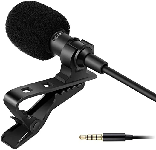 Mic 3.5mm Clip Microphone for YouTube,Collar Mike,Voice Recording