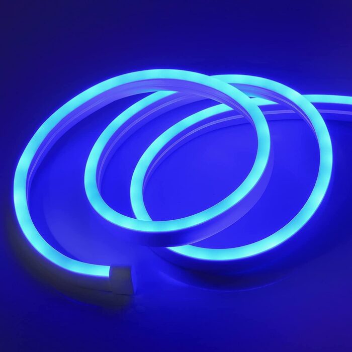 12 Volt Neon Light Blue Flex LED Strip 5 Meter