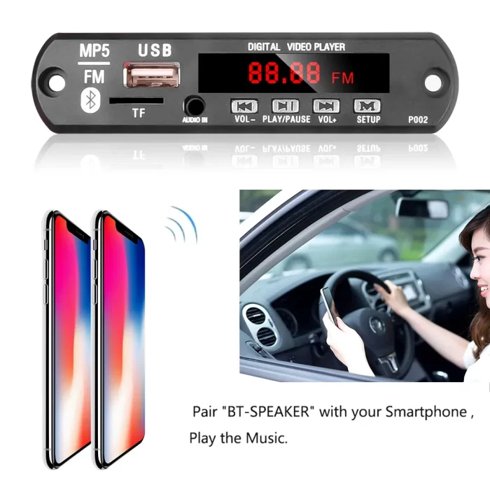 MP3 , MP4 , MP5 Bluetooth Audio Video Kit with Fm USB Card with Remote