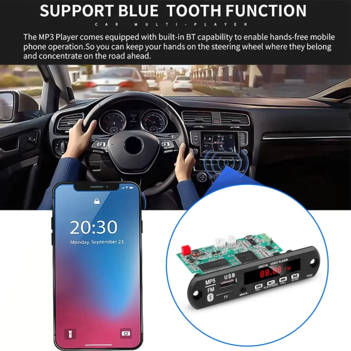 MP3 , MP4 , MP5 Bluetooth Audio Video Kit with Fm USB Card with Remote