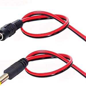 12V 5A Male & Female Connectors for CCTV Security Camera and Lighting Power Adapter