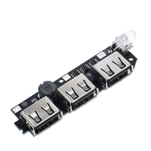 Power Bank Module 5V 2.1A 3 USB Black Micro USB