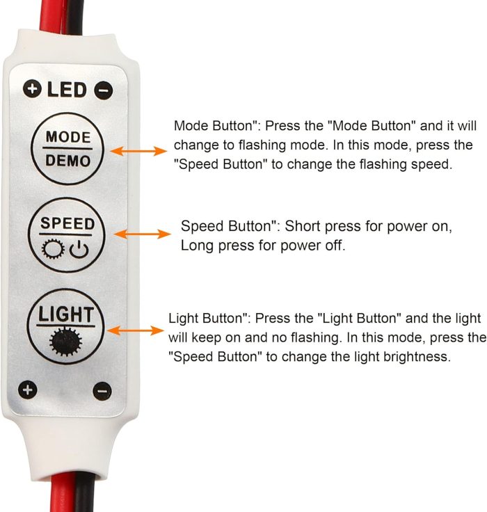 4V-24V Single Led Strip Dimmer Controller LED Blinker