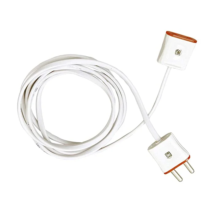 2 Pin Flexible Male-Female Socket , Flat Wire , Extension Cord for Multipurpose Use