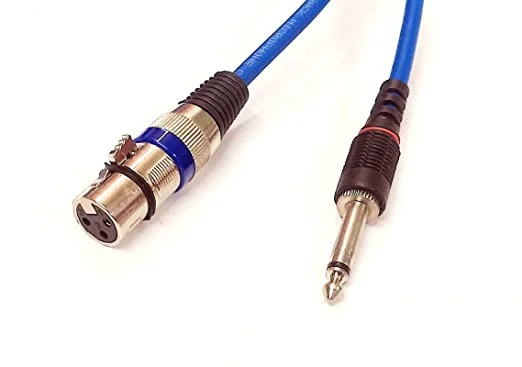 6.35mm Mono Male to XLR Female Cable 10 meter