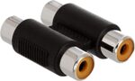 2-RCA to 2-RCA Jack Coupler Dual Female RCA Joiner Adapter
