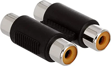 2-RCA to 2-RCA Jack Coupler Dual Female RCA Joiner Adapter