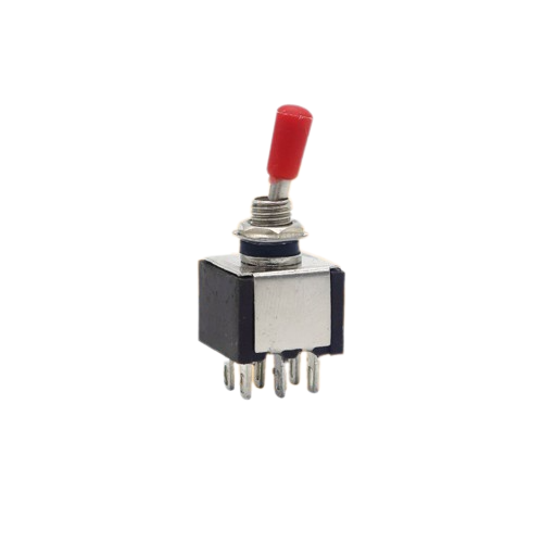 MTS201 6A 125V 6 pin DPDT metal body mini toggle switch