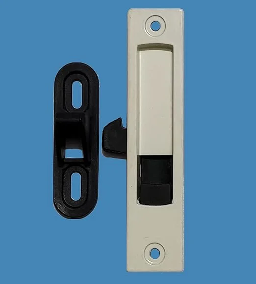 Aluminium Sliding Window Metal Lock OFF WHITE With Screw