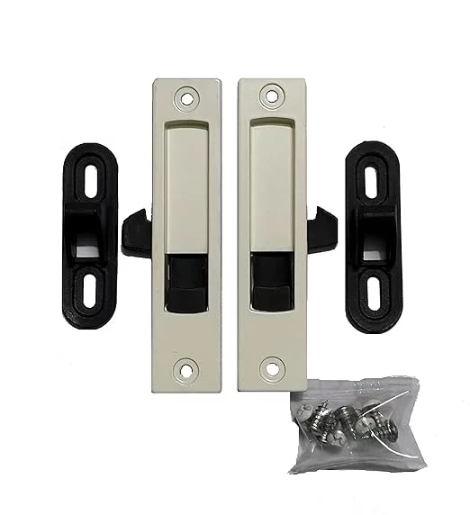 Aluminium Sliding Window Metal Lock OFF WHITE With Screw