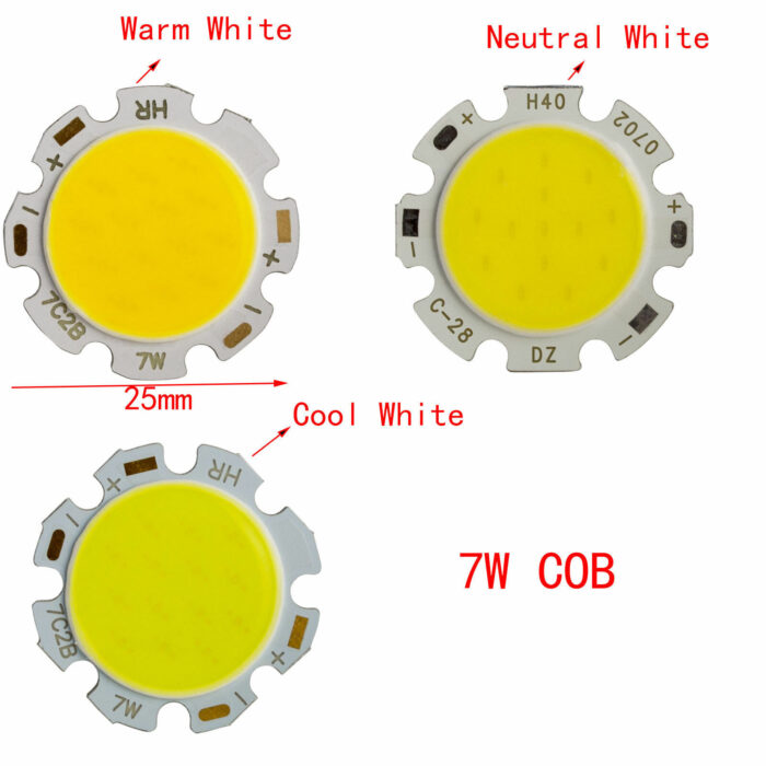 7 Watt COB LED Light 3.7V High Brightness