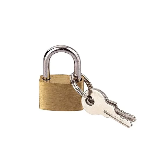 Brass Padlock, Mini Locks, Pressing Hard Stainless Steel Lock 20 mm, Locks for Luggage Bag Travelling Locks Padlock