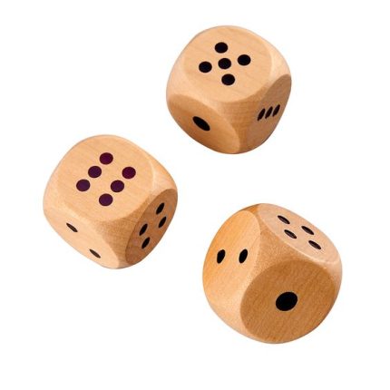 2.5mm Wooden Dice 6 Sides Board Game