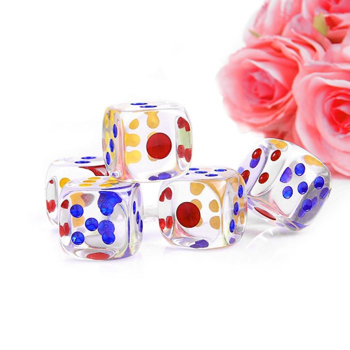 2.4mm Acrylic Transparent Dice 6 Sides Board Game D&d Cambling Club Party Dice