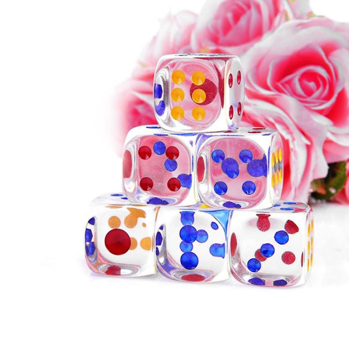 2.4mm Acrylic Transparent Dice 6 Sides Board Game D&d Cambling Club Party Dice