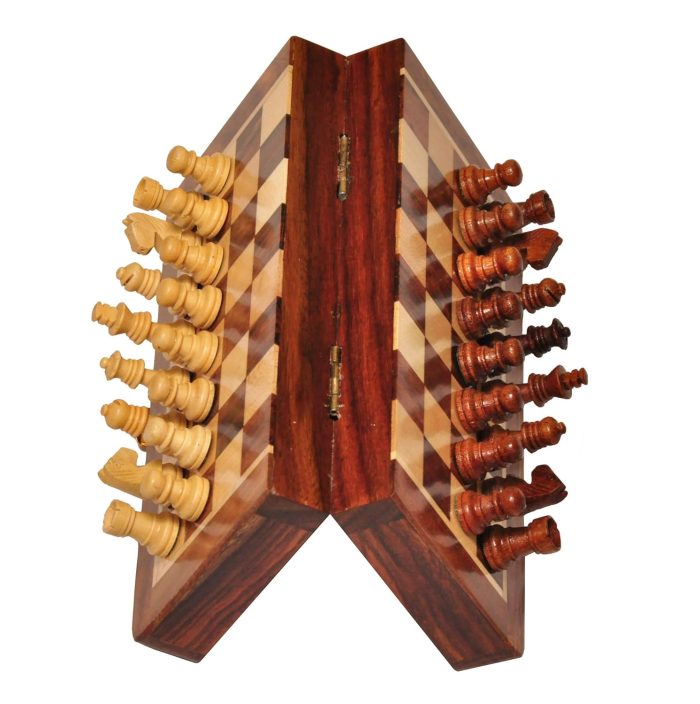 Wooden Handmade Foldable Magnetic Chess Board