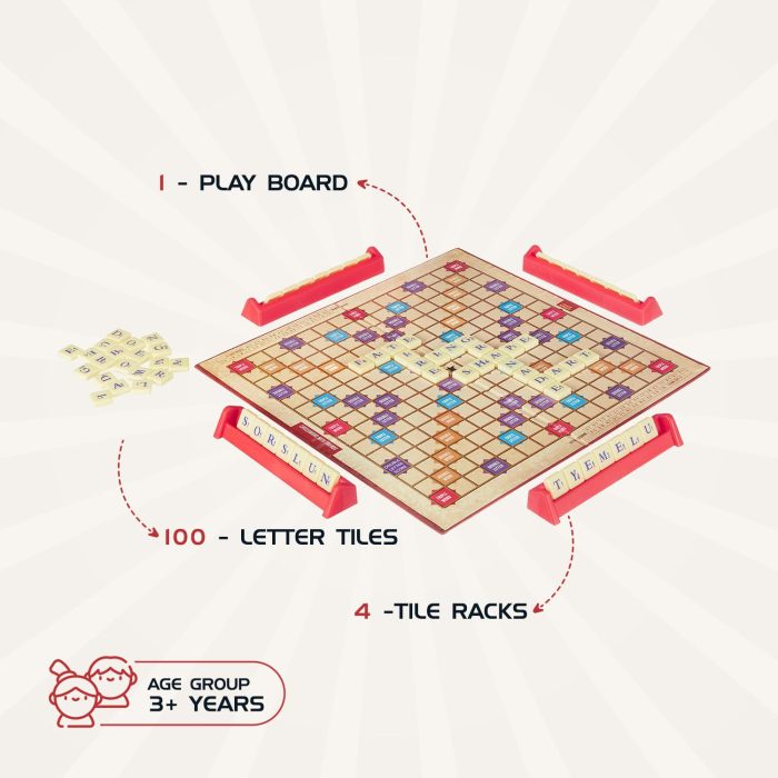 Crossword Board Game For Kids And Adults