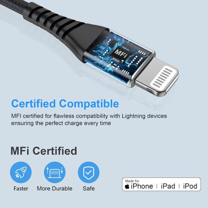 Usb A To Lightning Nylon Braided Cable For Iphone 1 Meter