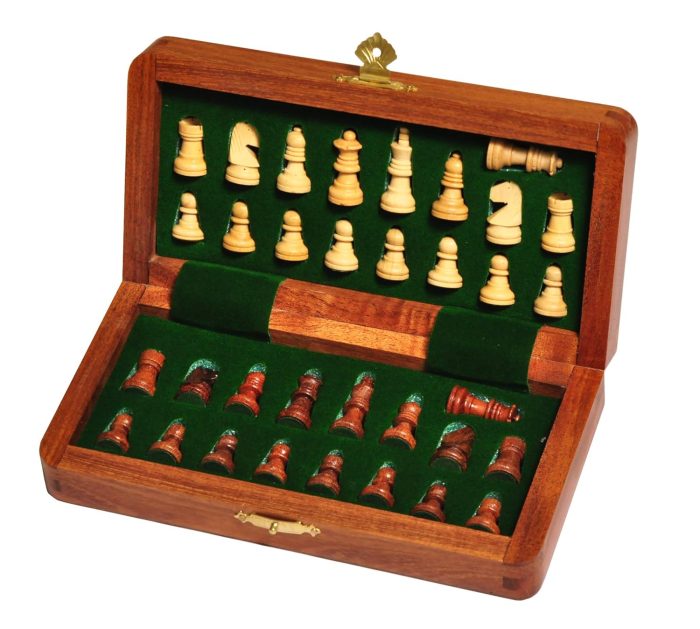 Wooden Handmade Foldable Magnetic Chess Board