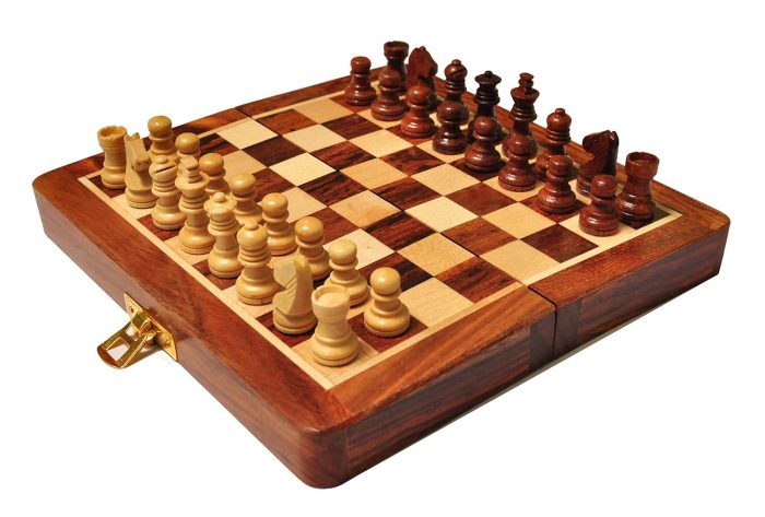 Wooden Handmade Foldable Magnetic Chess Board