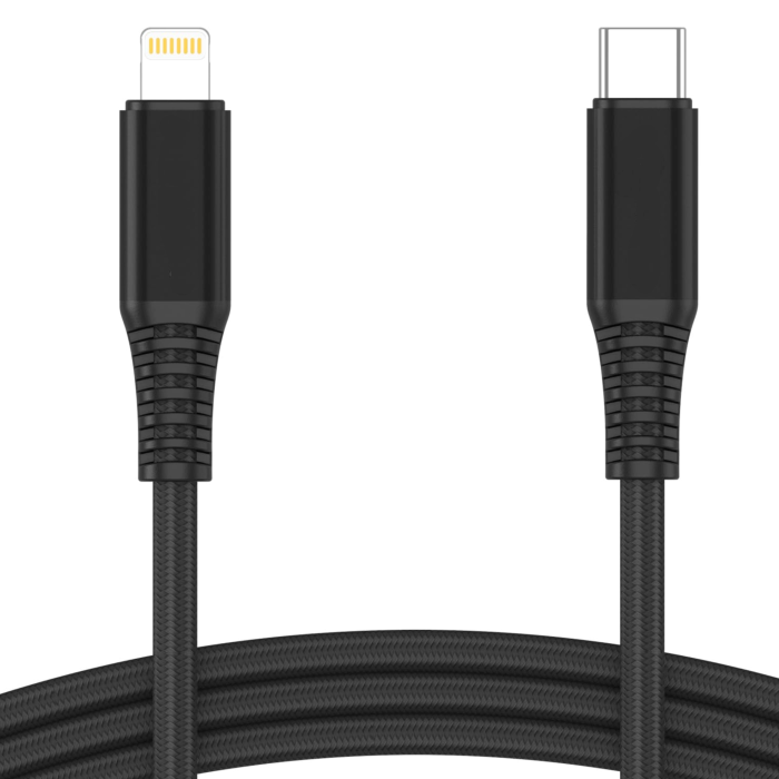 Type C To Lightning Charging Data Cable Durable Nylon Braided