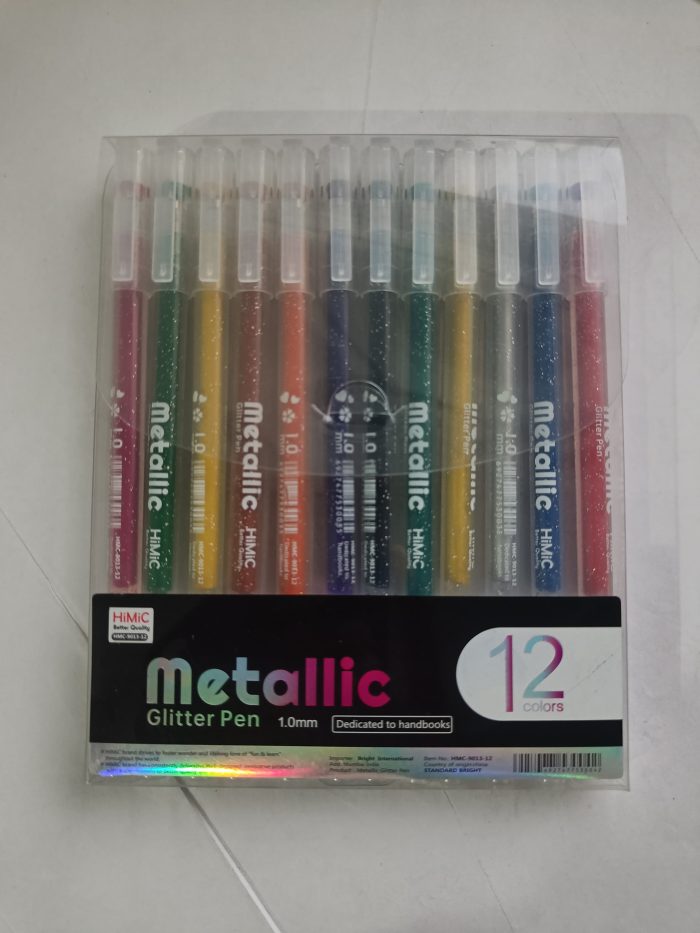 Metallic Glitter Pen Neon Colors 12 PCS