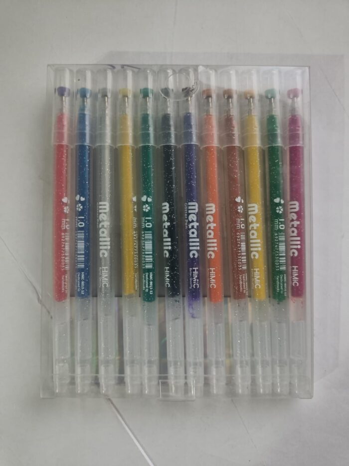 Metallic Glitter Pen Neon Colors 12 PCS