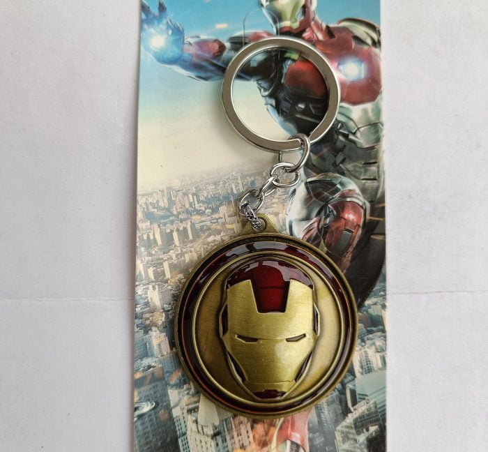 Avengers Metal Ironman Head Rotating Keychain Locket