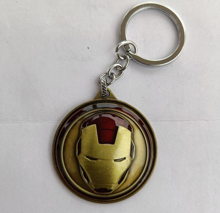 Avengers Metal Ironman Head Rotating Keychain Locket