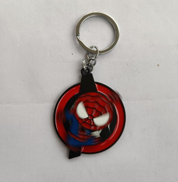 Avengers Metal Spider Logo Rotating Keychain Locket