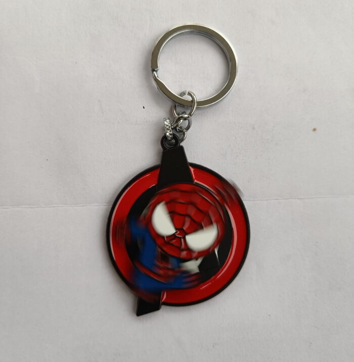 Avengers Metal Spider Logo Rotating Keychain Locket