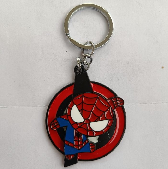 Avengers Metal Spider Logo Rotating Keychain Locket