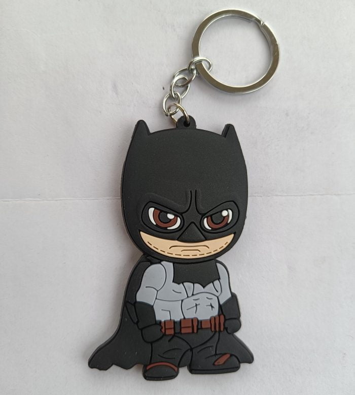 Cute Batman Rubber Keychain Locket