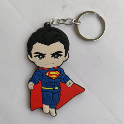 Cute Superman Rubber Keychain Locket