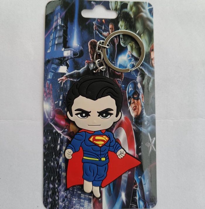 Cute Superman Rubber Keychain Locket